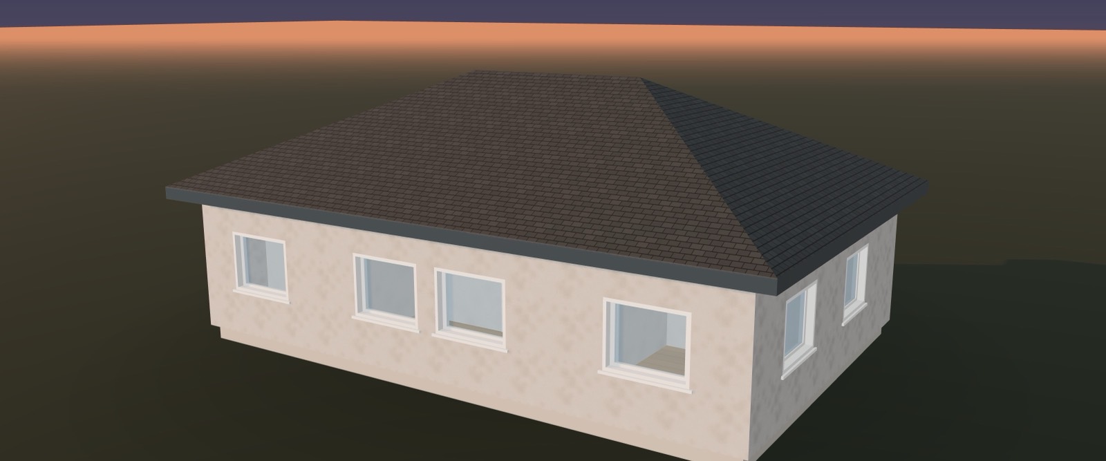 The house at dusk